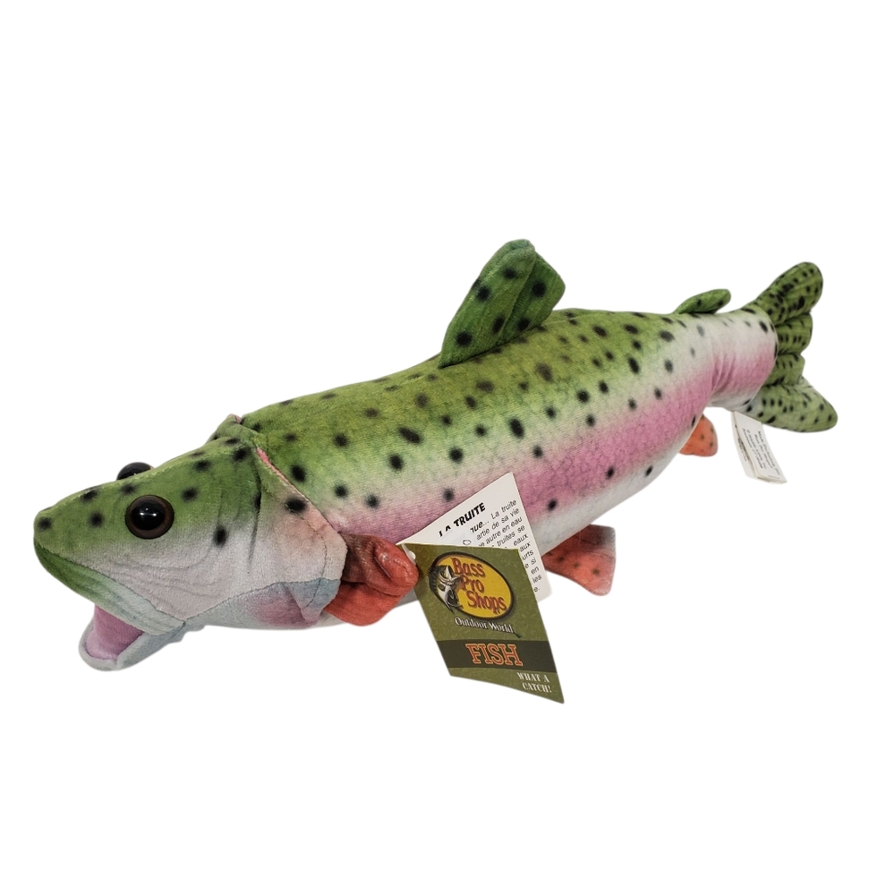 Bass Pro Shops Trout Fish Plush Stuffed Animal with Tags‎